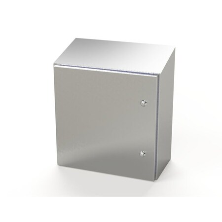 Saginaw Control & Engineering 1/4 Turn Latch Electrical Enclosures, 20 in H, 10 in D, 20 in W, NEMA 3R, 4, 4X, 12, 13 SCE-20K2010SSST